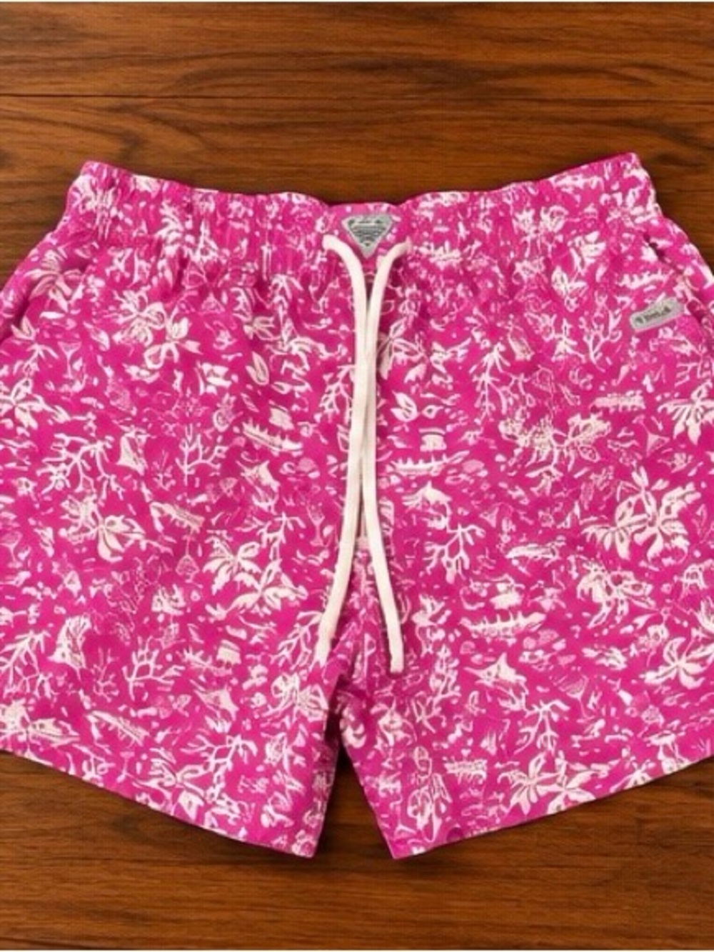 Columbia Pink and White Floral Athletic Shorts